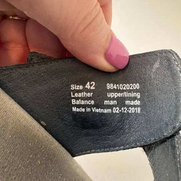 Sale $5 Dansko Sophie Black Metallic Slide Womens EU 42 Leather Sandals - Picture 11 of 11